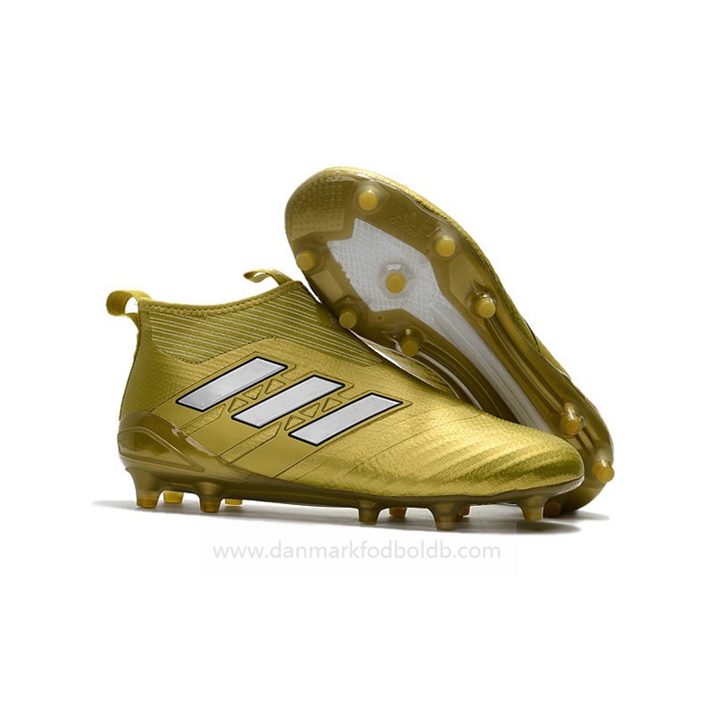 Adidas Ace 17+ Purecontrol FG Fodboldstøvler Herre – Guld Hvid